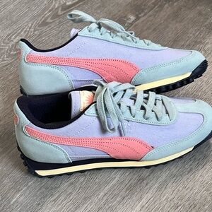 Puma Sneakers with Coral and Mint Accents